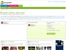 Tablet Screenshot of gites.monescapade.fr
